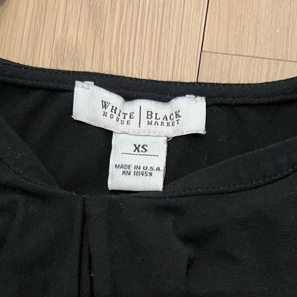 White House Black Market WHBM Ruffle Front Sleeveless Shell Tank Top Black XS - Picture 7 of 11